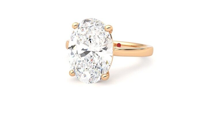 Taylor & Hart Hope Oval Engagement Ring 360 degree image 26