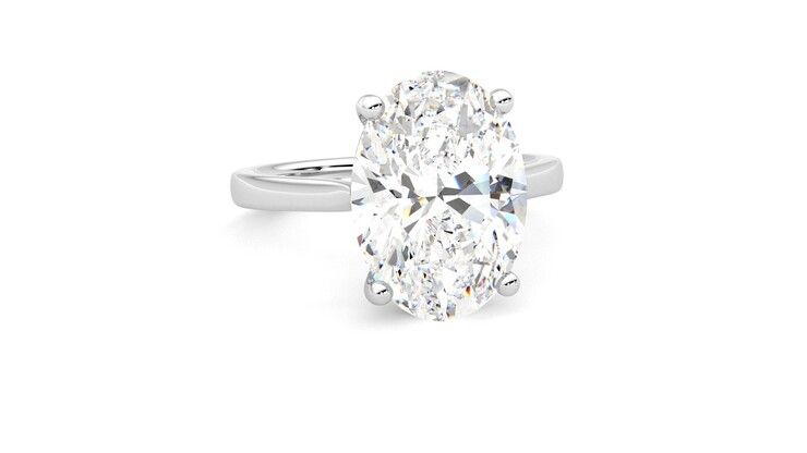 Taylor & Hart Hope Oval Engagement Ring 360 degree image 3