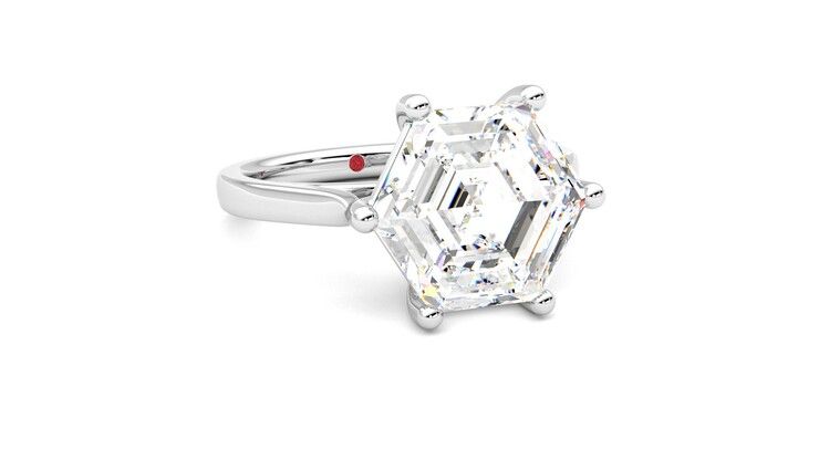 Taylor & Hart Hope Hexagonal Engagement Ring 360 degree image 4
