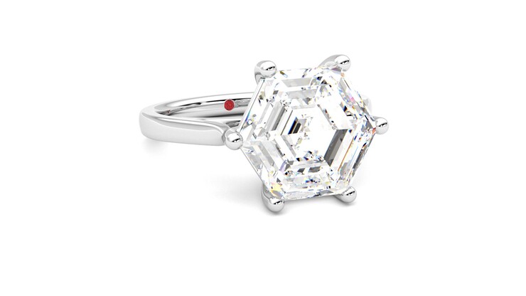 Taylor & Hart Hope Hexagonal Engagement Ring 360 degree image 4