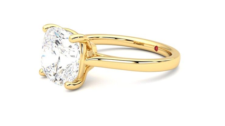 Taylor & Hart Hope Cushion Engagement Ring 360 degree image 23
