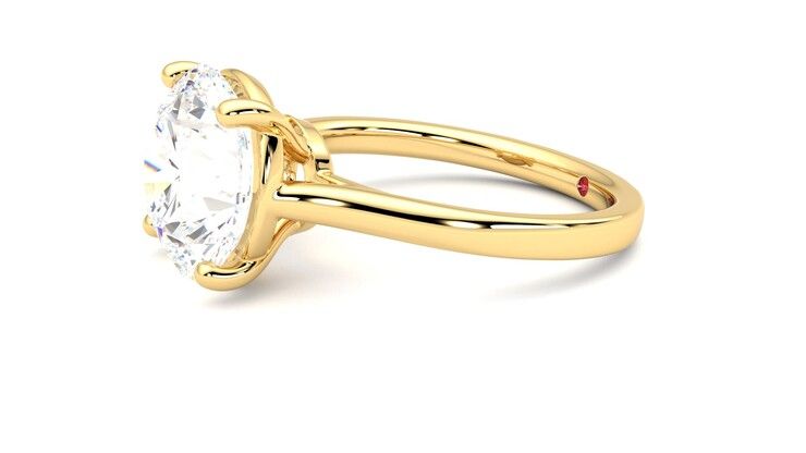Taylor & Hart Hope Round Engagement Ring 360 degree image 22