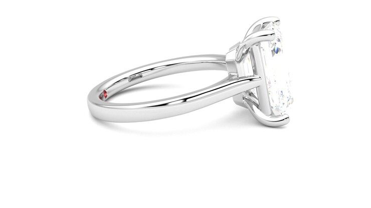 Taylor & Hart Hope Emerald Engagement Ring 360 degree image 9