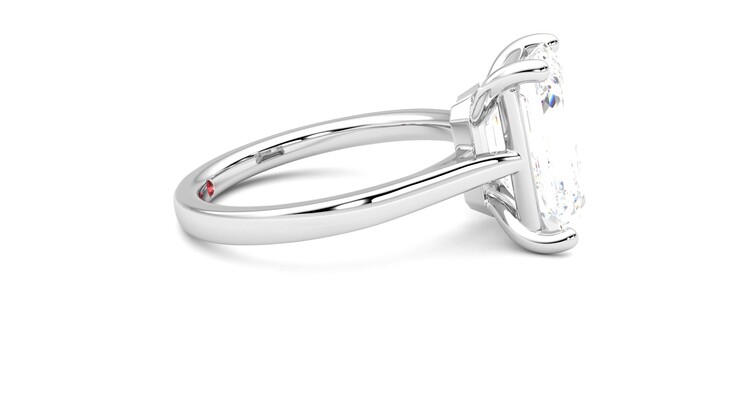 Taylor & Hart Hope Emerald Engagement Ring 360 degree image 9
