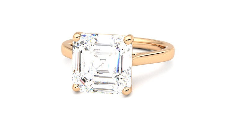 Taylor & Hart Hope Asscher Engagement Ring 360 degree image 27