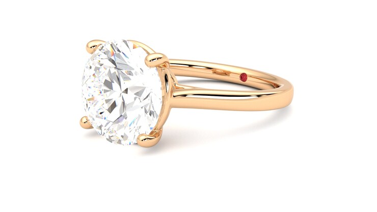 Taylor & Hart Hope Round Engagement Ring 360 degree image 24