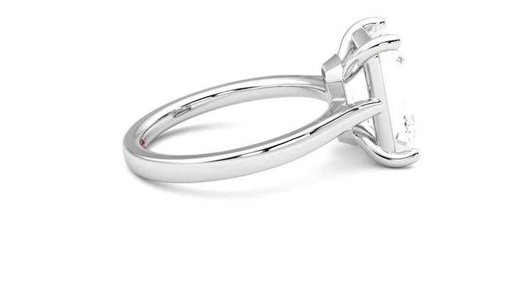 Taylor & Hart Hope Emerald Engagement Ring 360 degree image 10