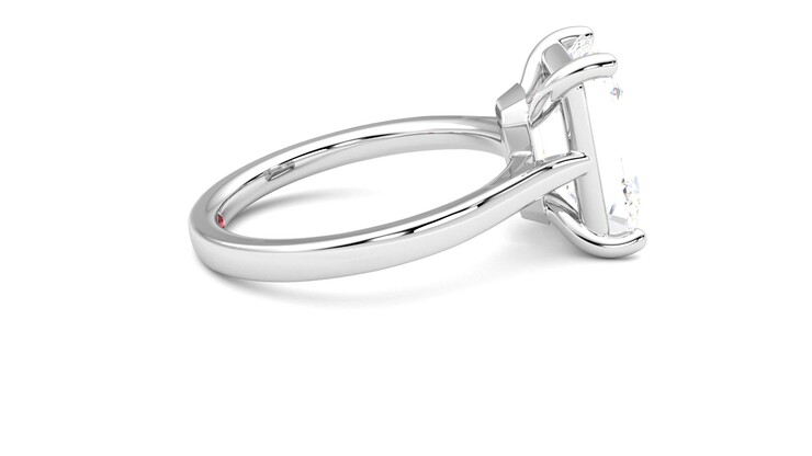 Taylor & Hart Hope Emerald Engagement Ring 360 degree image 10