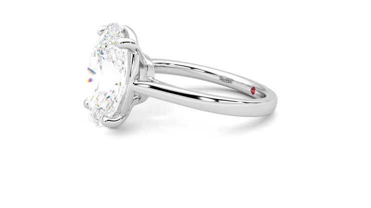 Taylor & Hart Hope Oval Engagement Ring 360 degree image 22