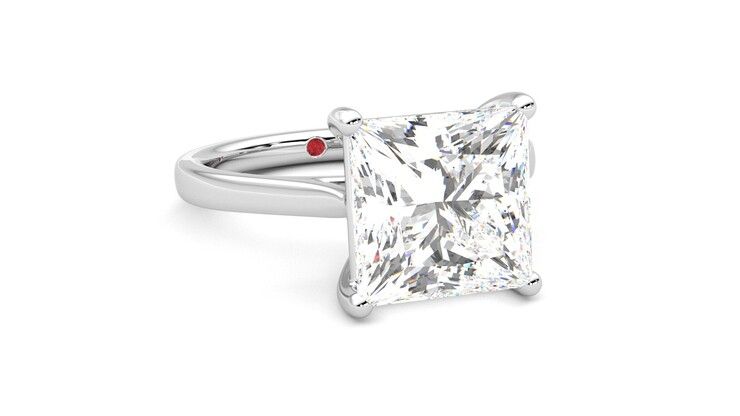 Taylor & Hart Hope Princess Engagement Ring 360 degree image 4