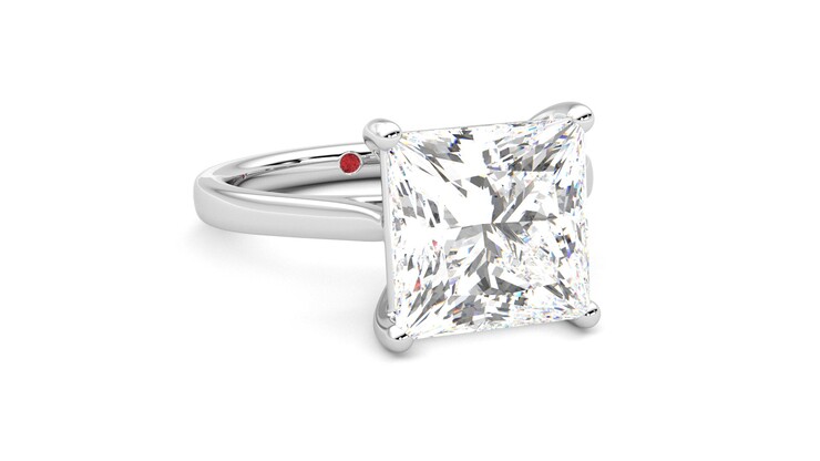 Taylor & Hart Hope Princess Engagement Ring 360 degree image 4