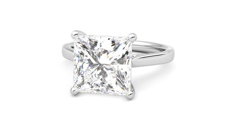 Taylor & Hart Hope Princess Engagement Ring 360 degree image 27