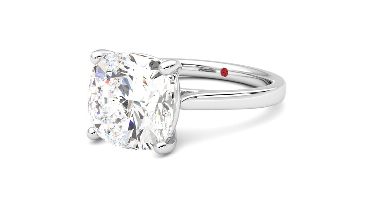 Taylor & Hart Hope Cushion Engagement Ring 360 degree image 25