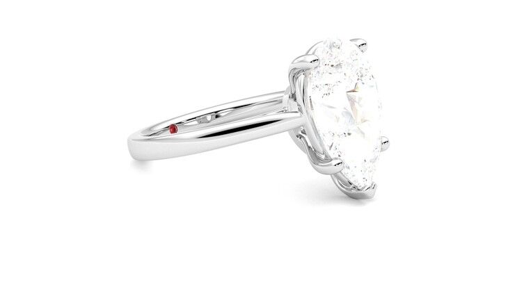 Taylor & Hart Hope Pear Engagement Ring 360 degree image 7