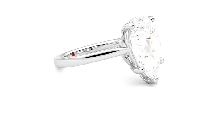 Taylor & Hart Hope Pear Engagement Ring 360 degree image 7