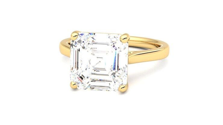Taylor & Hart Hope Asscher Engagement Ring 360 degree image 27