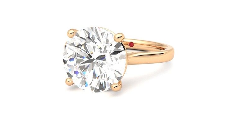 Taylor & Hart Hope Round Engagement Ring 360 degree image 26