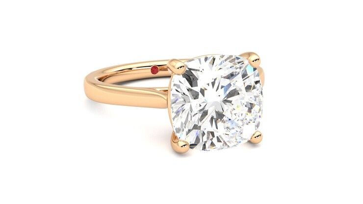 Taylor & Hart Hope Cushion Engagement Ring 360 degree image 4