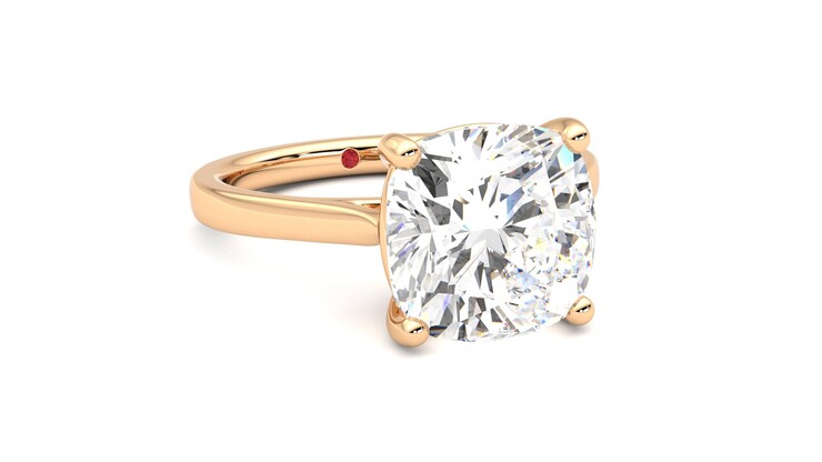 Taylor & Hart Hope Cushion Engagement Ring 360 degree image 4