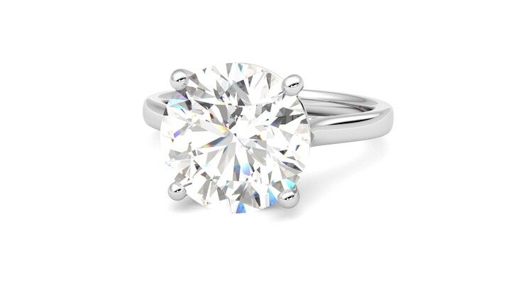 Taylor & Hart Hope Round Engagement Ring 360 degree image 27