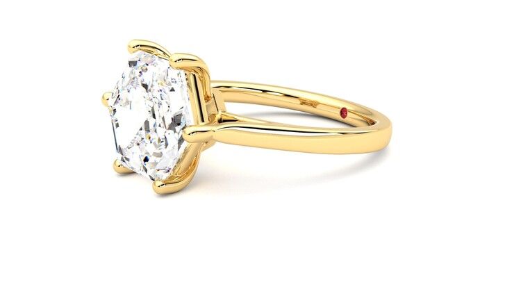 Taylor & Hart Hope Hexagonal Engagement Ring 360 degree image 23