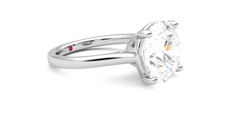 Taylor & Hart Hope Round Engagement Ring 360 degree image 7