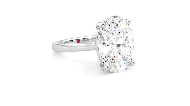 Taylor & Hart Hope Oval Engagement Ring 360 degree image 5