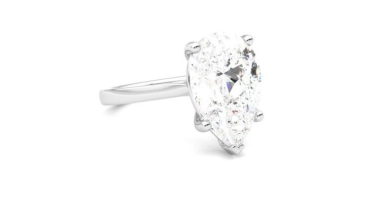 Taylor & Hart Hope Pear Engagement Ring 360 degree image 5
