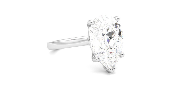 Taylor & Hart Hope Pear Engagement Ring 360 degree image 5