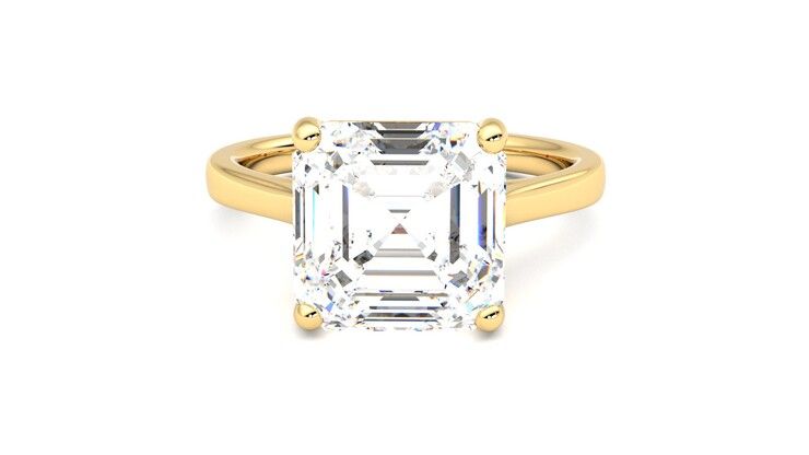 Taylor & Hart Hope Asscher Engagement Ring 360 degree image 29