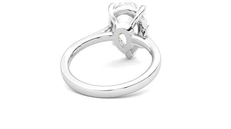 Taylor & Hart Hope Pear Engagement Ring 360 degree image 14