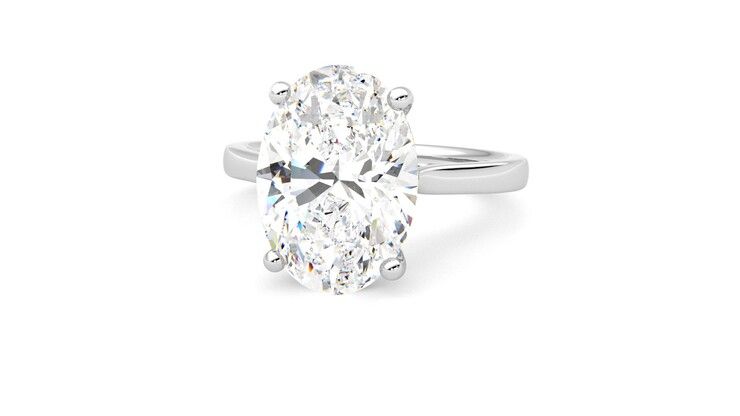 Taylor & Hart Hope Oval Engagement Ring 360 degree image 27