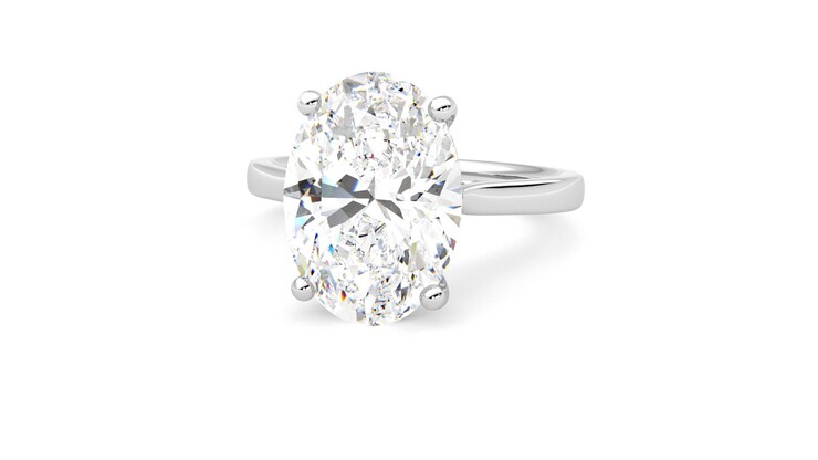 Taylor & Hart Hope Oval Engagement Ring 360 degree image 27