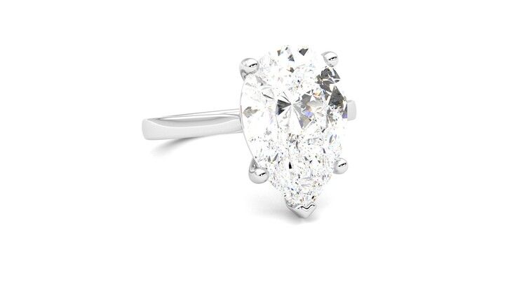 Taylor & Hart Hope Pear Engagement Ring 360 degree image 4