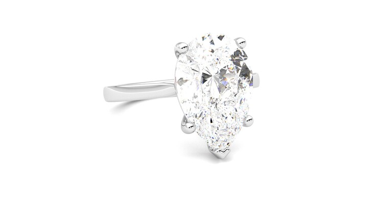 Taylor & Hart Hope Pear Engagement Ring 360 degree image 4