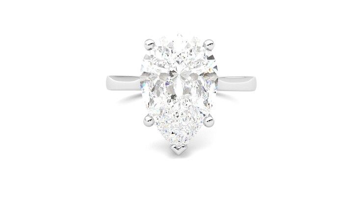 Taylor & Hart Hope Pear Engagement Ring 360 degree image 29