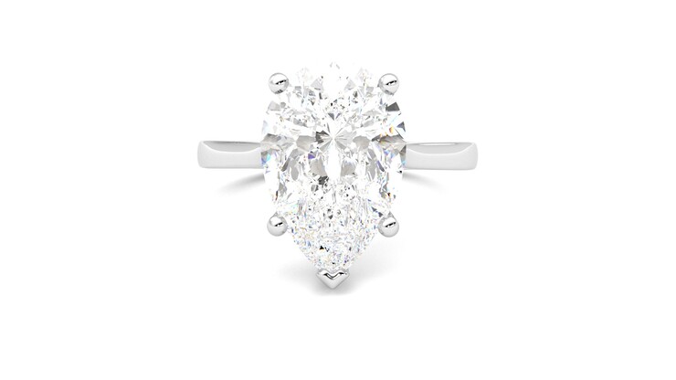 Taylor & Hart Hope Pear Engagement Ring 360 degree image 29