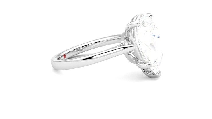Taylor & Hart Hope Pear Engagement Ring 360 degree image 8
