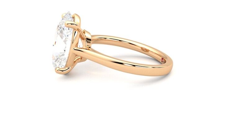 Taylor & Hart Hope Oval Engagement Ring 360 degree image 21