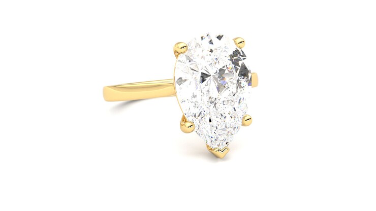 Taylor & Hart Hope Pear Engagement Ring 360 degree image 4