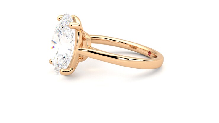 Taylor & Hart Hope Oval Engagement Ring 360 degree image 22