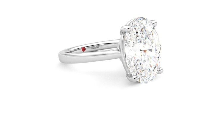 Taylor & Hart Hope Oval Engagement Ring 360 degree image 6