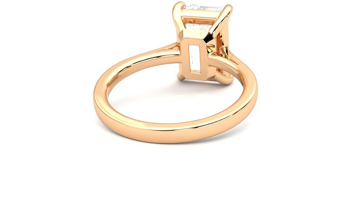 Taylor & Hart Hope Emerald Engagement Ring 360 degree image 14