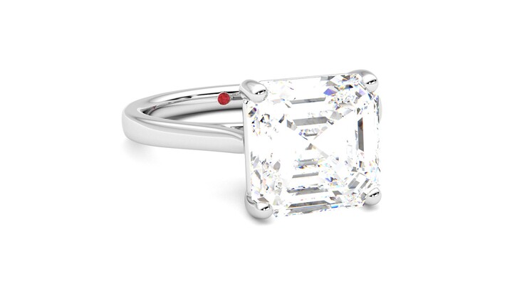Taylor & Hart Hope Asscher Engagement Ring 360 degree image 4