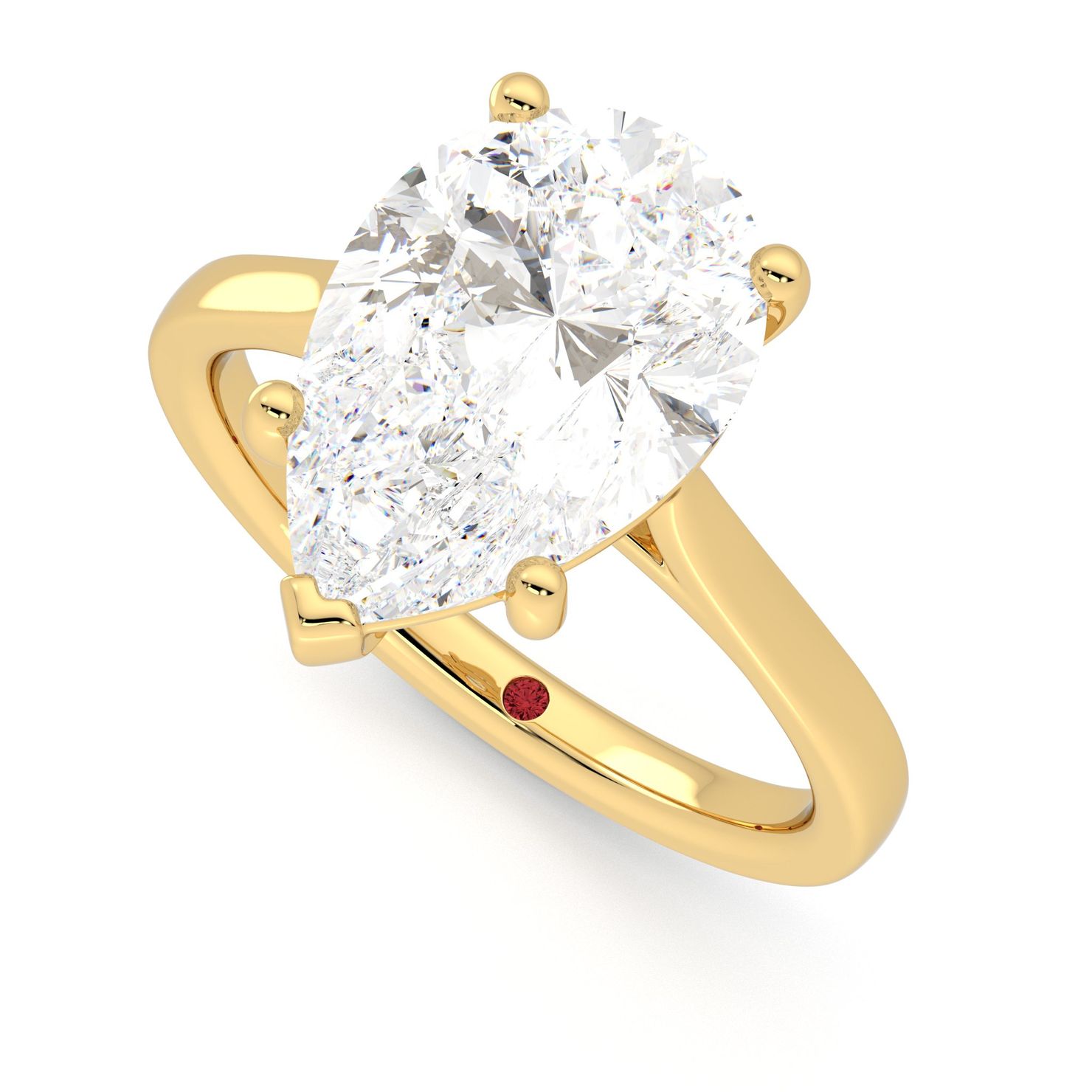 Taylor & Hart Hope Pear Engagement Ring 0