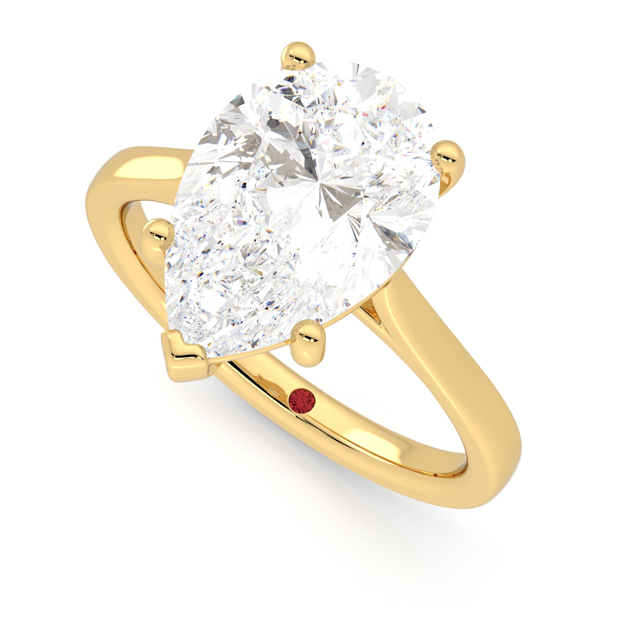 Taylor & Hart Hope Pear Engagement Ring 0