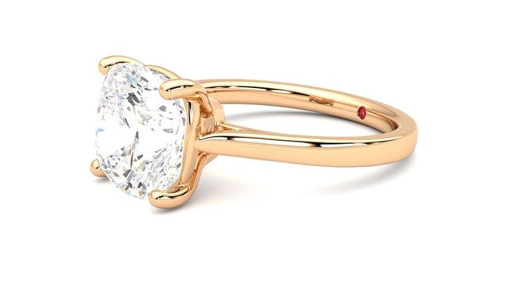 Taylor & Hart Hope Cushion Engagement Ring 360 degree image 23
