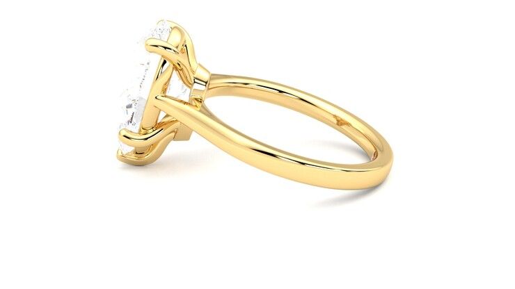 Taylor & Hart Hope Pear Engagement Ring 360 degree image 20