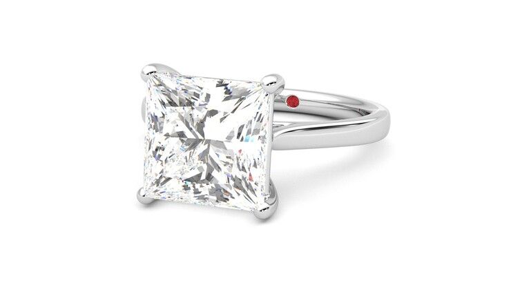 Taylor & Hart Hope Princess Engagement Ring 360 degree image 26