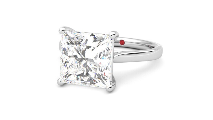 Taylor & Hart Hope Princess Engagement Ring 360 degree image 26